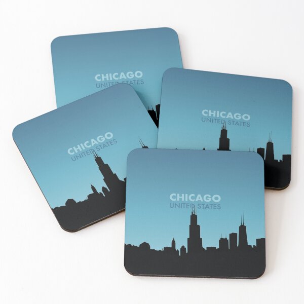 Item preview, Chicago City Skyline Art - US Gift designed and sold by PilgrimageShop.