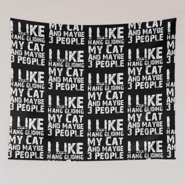 Item preview, I Like Hang gliding My Cat And Maybe Three People Funny Cat Lovers  designed and sold by Akmloza.