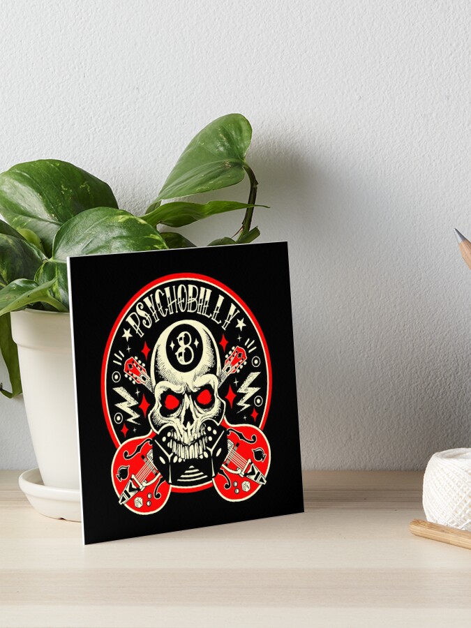 Rockabilly Skull Retro Pin Up Girl Guitar Rock And Roll Vintage Rockers  Sticker for Sale by MemphisCenter