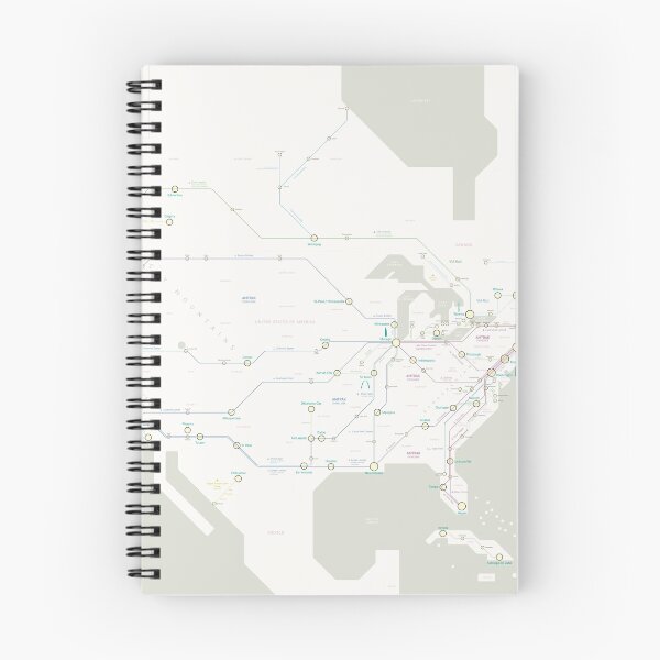 Item preview, Night Trains North America Map designed and sold by Jug Cerovic.