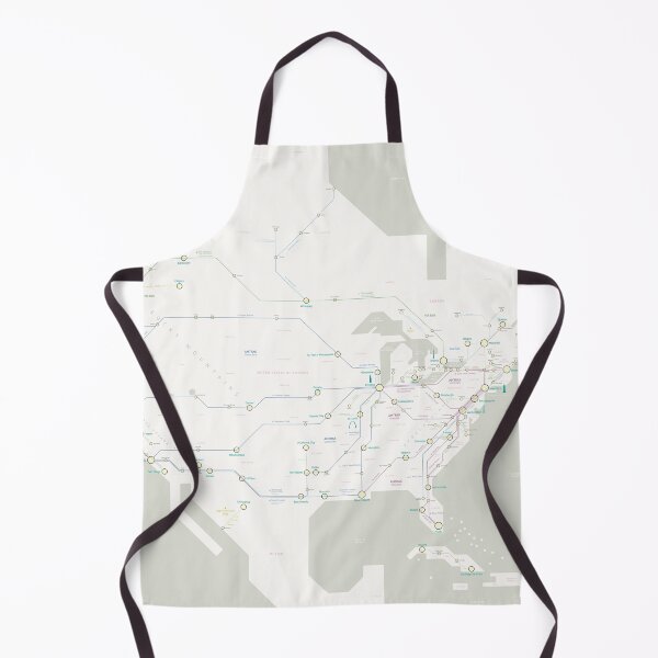 Item preview, Night Trains North America Map designed and sold by Jug Cerovic.