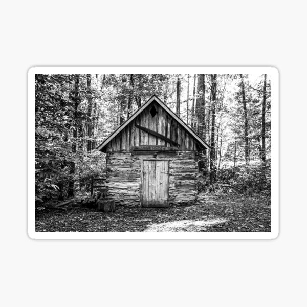 Smokehouse in Black and White Sticker