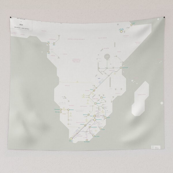Item preview, Night Trains Africa Map designed and sold by Jug Cerovic.
