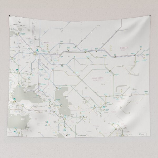 Item preview, Night Trains Eurasia Map designed and sold by Jug Cerovic.