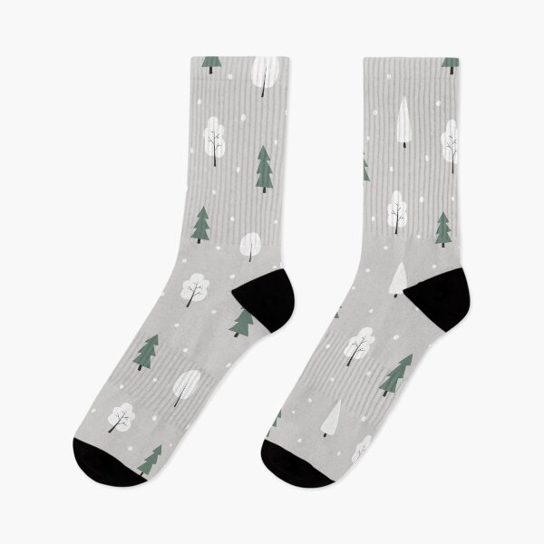 Aperçu de l'œuvre Mignon arbre d'hiver et motif de neige créée et vendue par ButterandCheese.