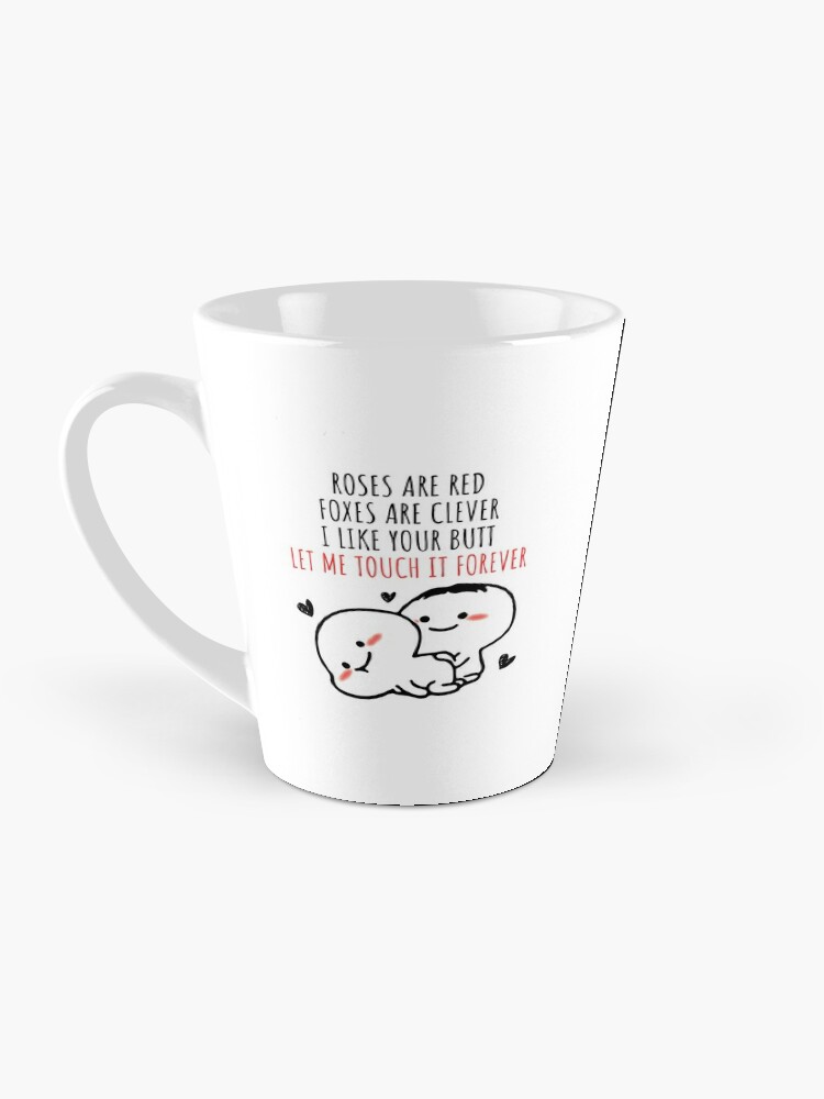 Mug Coeur Si tu touches ma moustache, je touche tes fesses - tunetoo