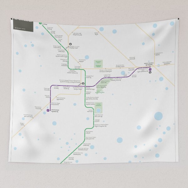Item preview, Bengaluru Metro Map designed and sold by Jug Cerovic.