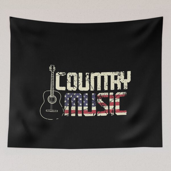 Item preview, Country Music Retro Vintage Guitar designed and sold by busydesign.