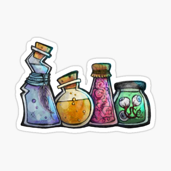 Medieval Witch Stickers,Witchy Stickers,Vintage Aesthetic Stickers for  Water Bottles Laptop,Magic Fantasy Stickers