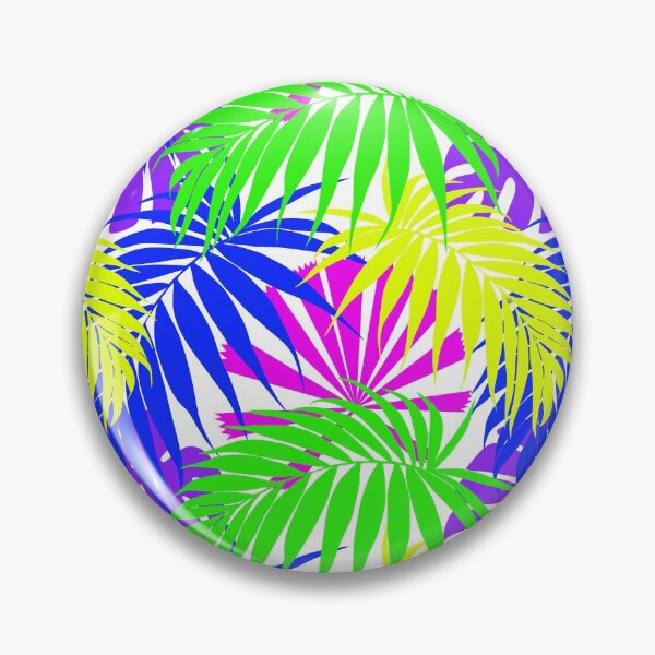 Item preview, Tropicaleaves Palm Monstera in Neon on White designed and sold by TropicalFronds.