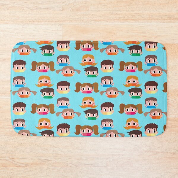 Item preview, children's heads with colourful protective masks designed and sold by duxpavlic.