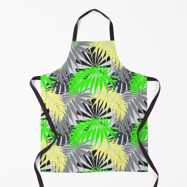 Item preview, Tropicaleaves Palm Monstera in Grey, Lemon and Lime designed and sold by TropicalFronds.