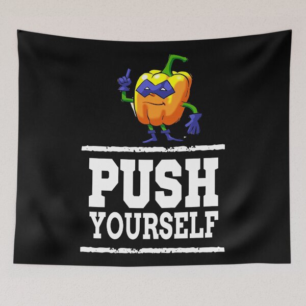 Item preview, Push Yourself Mystery Pepper Superhero Foodietoon  I Love Peppers! designed and sold by ProjectX23.