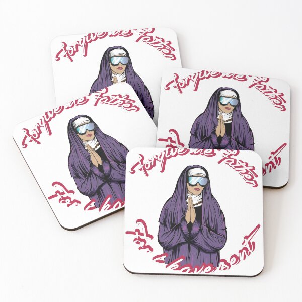 Item preview, Forgive Me Father Send It Skiing Nun White Background designed and sold by WBC ..