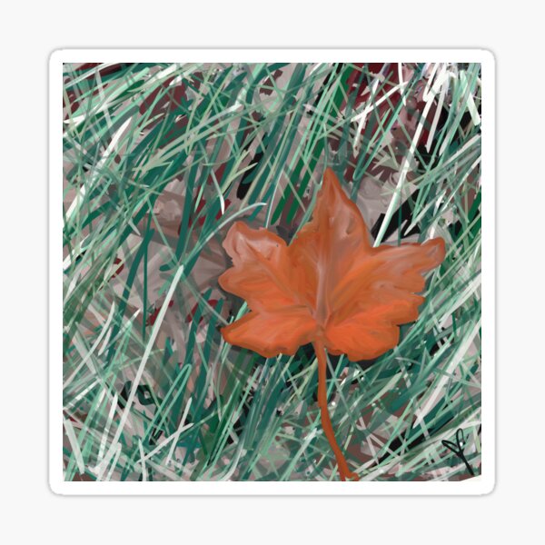 Fall Maple Leaf Sticker