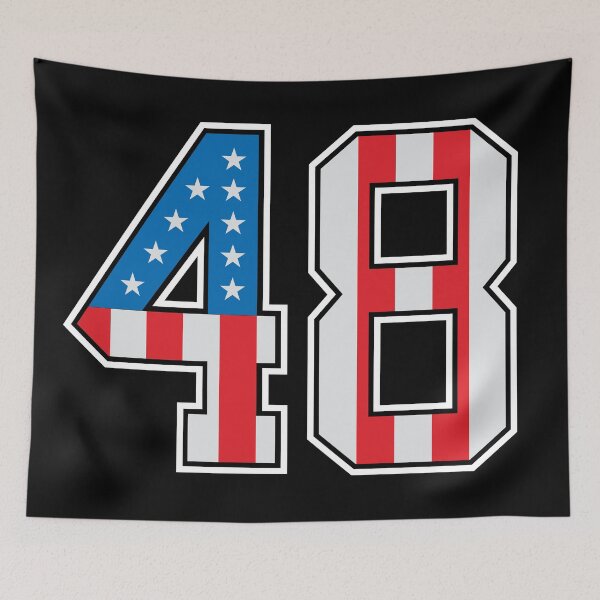 Item preview, 48 American Classy Numbers forty-eight United States Flag designed and sold by Urosek.