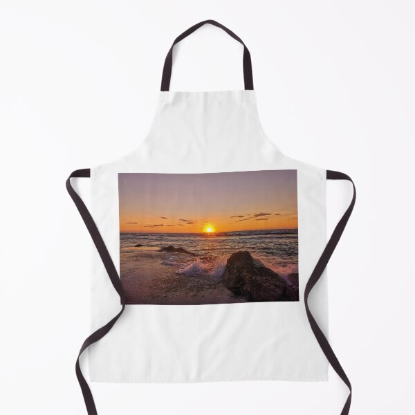 Item preview, Sunset by the beach in Paphos Cyprus - warm orange sunset view designed and sold by whatisonmymind.