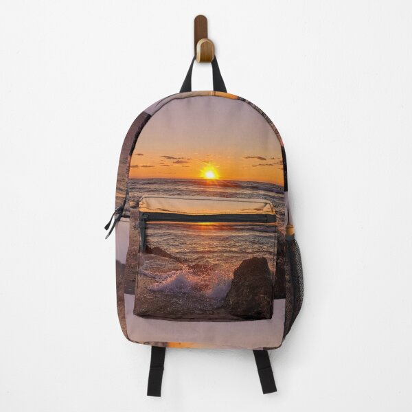 Item preview, Sunset by the beach in Paphos Cyprus - warm orange sunset view designed and sold by whatisonmymind.