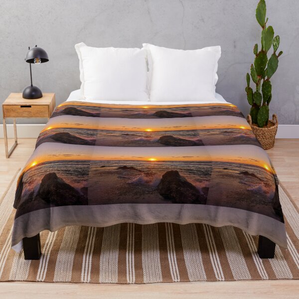 Item preview, Sunset by the beach in Paphos Cyprus - warm orange sunset view designed and sold by whatisonmymind.