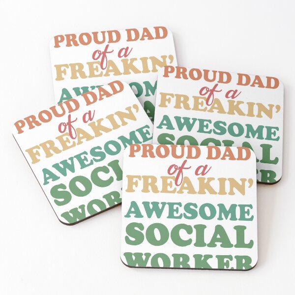 Item preview, Proud dad of a freaking awesome social worker proud father fathers day designed and sold by GoodyLeo.