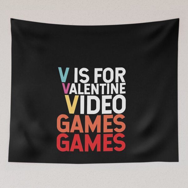 Item preview, V is For Video Games Valentine's day Gamer Gift designed and sold by ART-SOUF.
