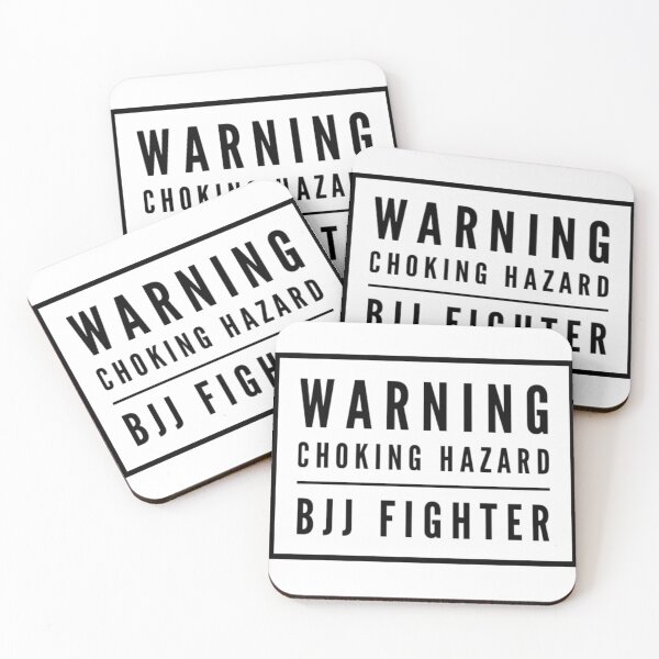 Artikelvorschau, Jiu Jitsu Warnung Erstickungsgefahr | BJJ Fighter (Schwarz) - BJJ entworfen und verkauft von MMA Apparel.