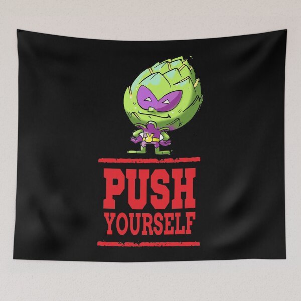Item preview, Push Yourself Artichoke Alien Workout Bodybuilding Planet 9 designed and sold by ProjectX23.