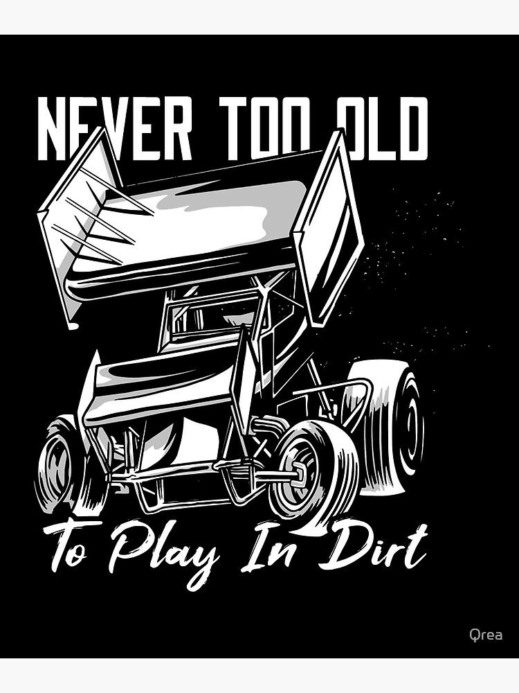 "Sprint dirt racing car quote text design" Poster by Qrea Redbubble