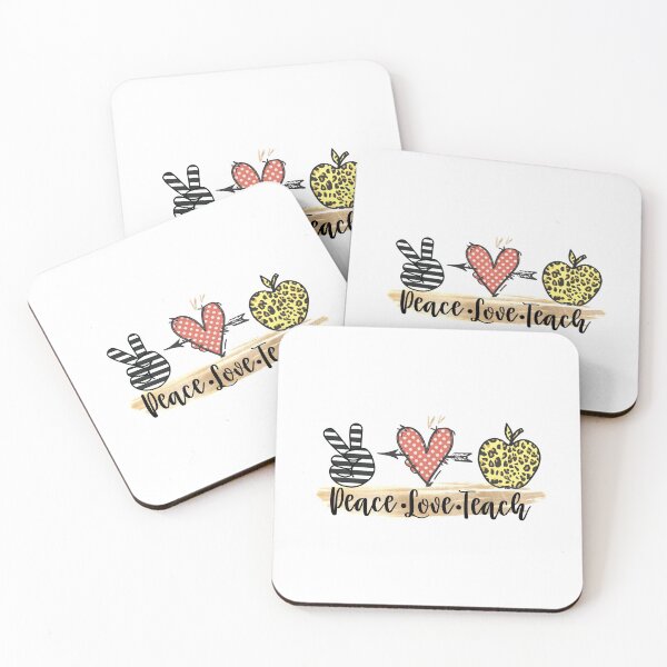 Item preview, Peace Love Teach, gift idea for teachers designed and sold by BRtisticDesigns.