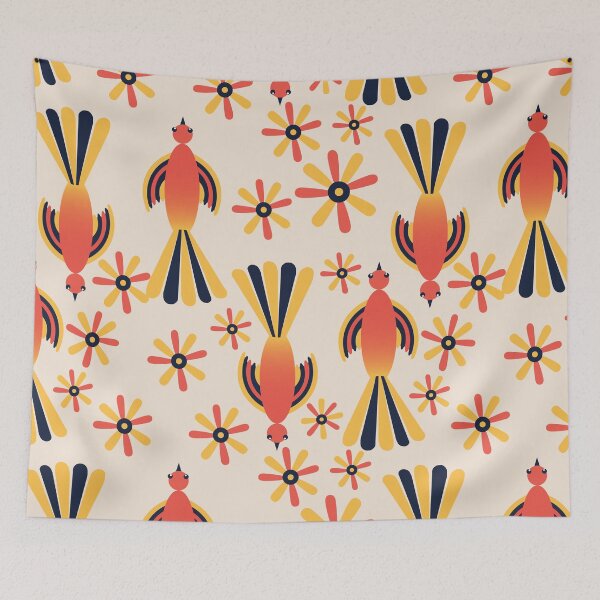Item preview, Bird and flower vintage pattern designed and sold by Pasan-hpmm.