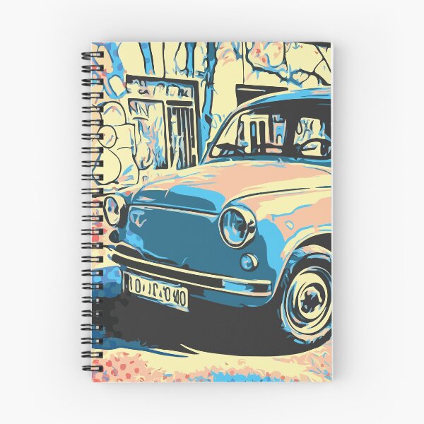 Item preview, Little Blue City Car, Old School Retro Tiny Car designed and sold by D-Spot Shop.