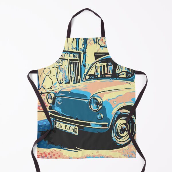 Item preview, Little Blue City Car, Old School Retro Tiny Car designed and sold by D-Spot Shop.