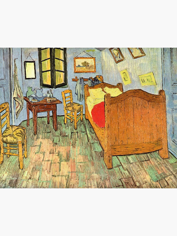 Thumbnail 3 of 3, Sticker, 'Van Gogh's Bedroom' by Vincent Van Gogh (Reproduction) designed and sold by RozAbellera.