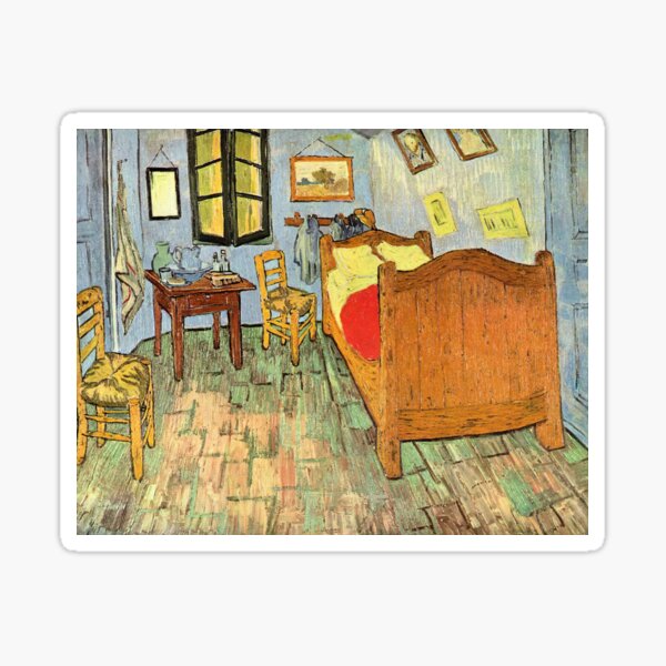 'Van Gogh's Bedroom' by Vincent Van Gogh (Reproduction) Sticker