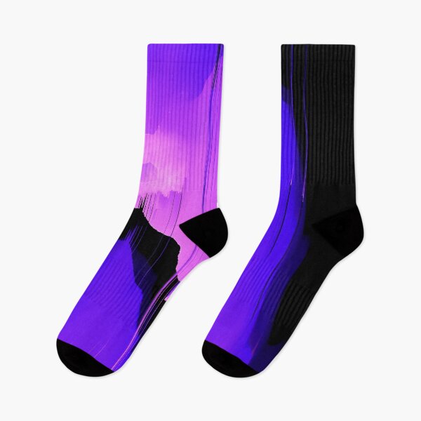 Item preview, Retro Wave Neon Storm - Glitch Art Print designed and sold by burning.