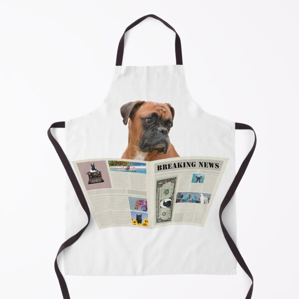 Item preview, Newspaper Breaking News Boxer Dog - Author Journalist designed and sold by Move-Art.