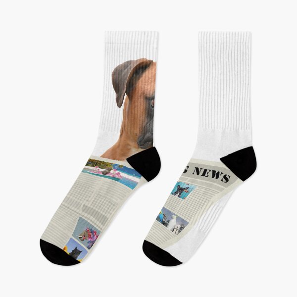 Item preview, Newspaper Breaking News Boxer Dog - Author Journalist designed and sold by Move-Art.
