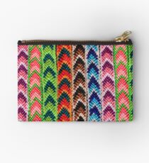 Arrow Pattern Woven Bracelet Zipper Pouch