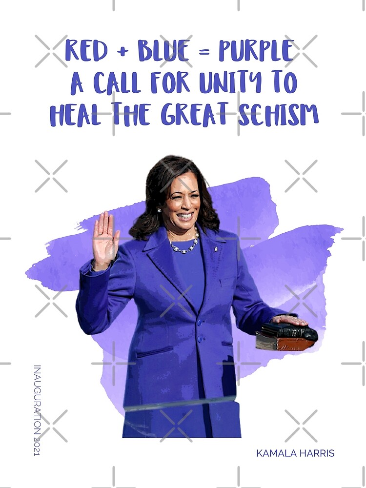 Kamala Harris wearing purple on Inauguration Day Canvas Print