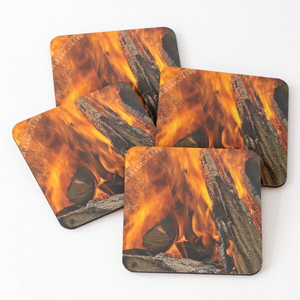 Item preview, Flames and logs in the bonfire. designed and sold by wineandwords.