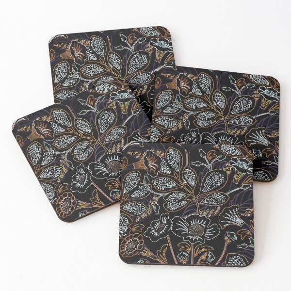 Item preview, Gin Flowers on Black designed and sold by Wildwestgilly.