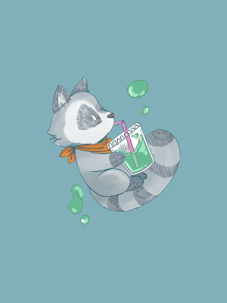 Thumbnail 4 of 4, iPhone Case, Bubble Tea Raccoon designed and sold by SimZz-Ink.