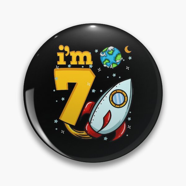 Item preview, 7th Birthday Space Rocket Seven Years Old designed and sold by CreativeGiftShp.