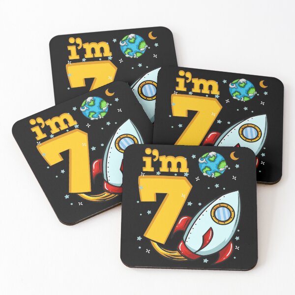 Item preview, 7th Birthday Space Rocket Seven Years Old designed and sold by CreativeGiftShp.