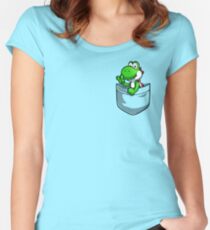 Pocket Yoshi Tshirt Women's Fitted Scoop T-Shirt
