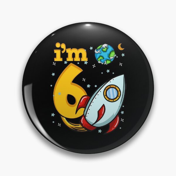 Item preview, 6th Birthday Space Ship Six Years Old designed and sold by CreativeGiftShp.