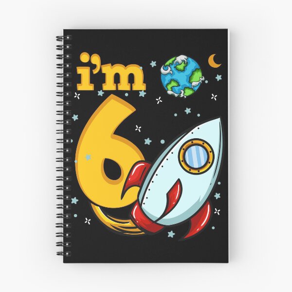 Item preview, 6th Birthday Space Ship Six Years Old designed and sold by CreativeGiftShp.