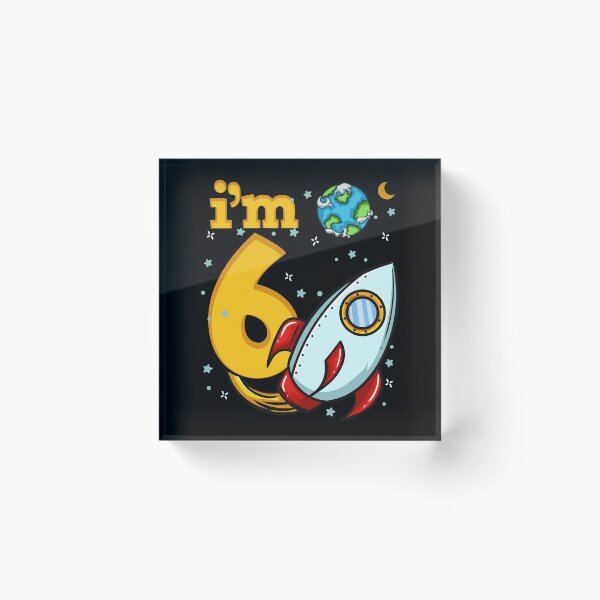 Item preview, 6th Birthday Space Ship Six Years Old designed and sold by CreativeGiftShp.