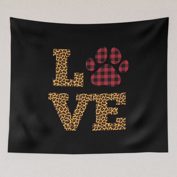 Item preview, Love Buffalo Plaid Paw Gift Dog Lover Valentine designed and sold by haselshirt.