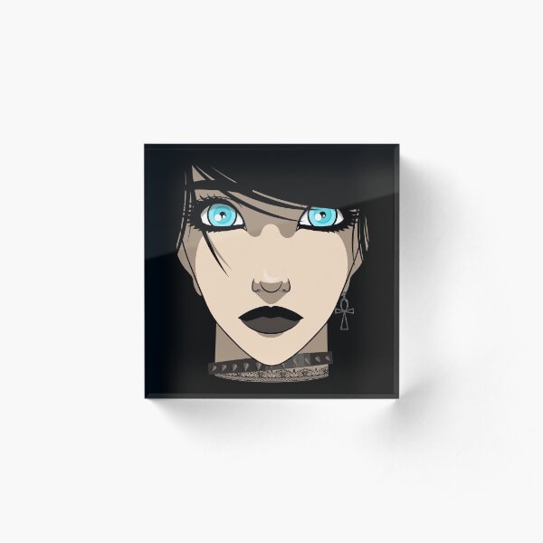Fille gothique. Bloc acrylique